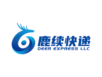 王濤的英文：Deer Express LLC, 中文：鹿續(xù)快遞logo設(shè)計