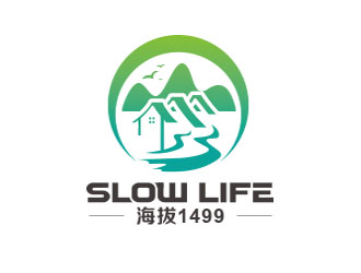 朱紅娟的slow life海拔1499logo設(shè)計