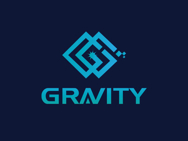 朱紅娟的GRAVITY SPACE黑白色logo設(shè)計(jì)