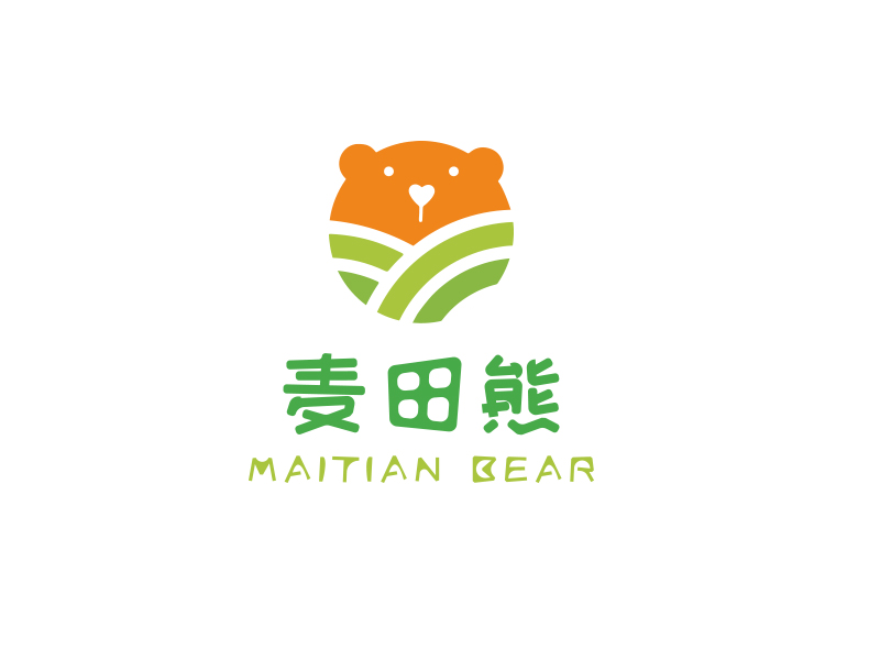 繆靈的麥田熊動物卡通設計logo設計