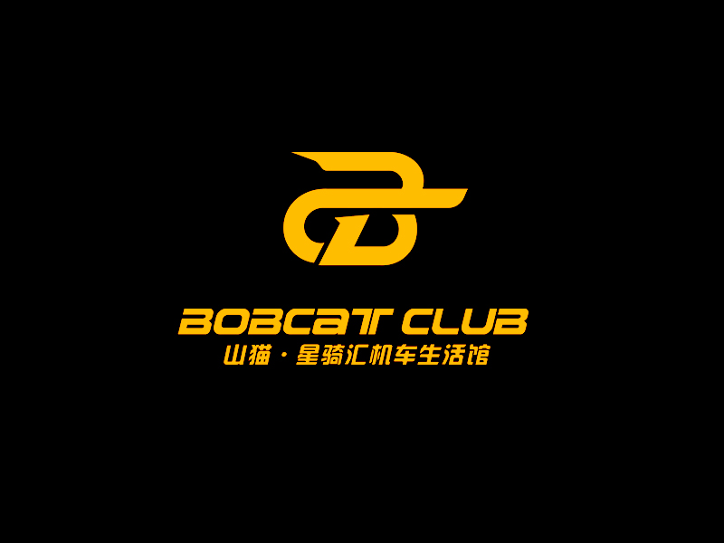 李杰的山貓·星騎匯機(jī)車(chē)生活館（BOBCAT CLUB）logo設(shè)計(jì)