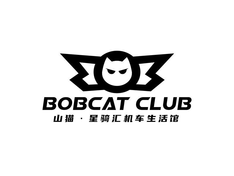 王濤的山貓·星騎匯機(jī)車(chē)生活館（BOBCAT CLUB）logo設(shè)計(jì)