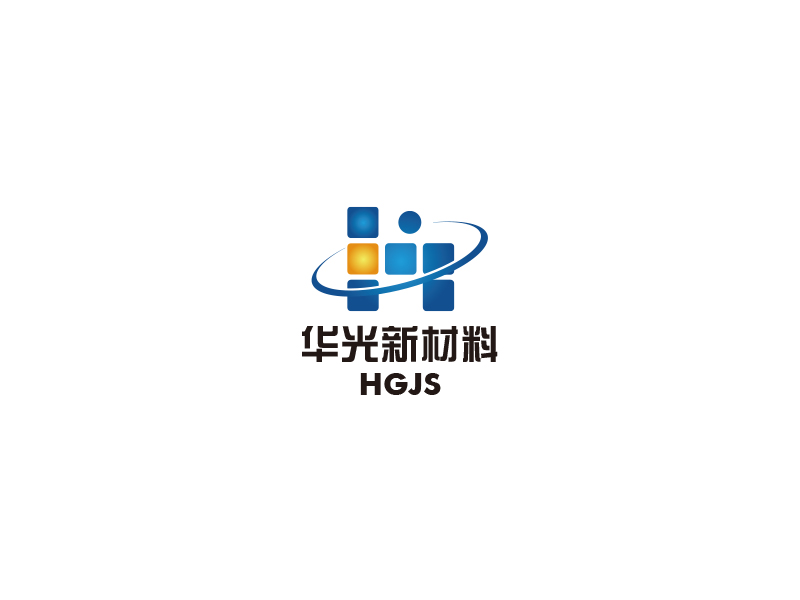 高明奇的華光新材料技術(shù)有限公司（半圓）（HGJS）logo設(shè)計(jì)