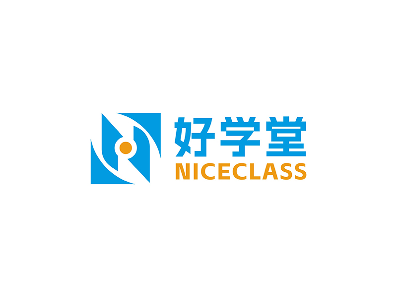 周都響的英文名字是“Niceclass ”，中文名字是“好學(xué)堂”logo設(shè)計(jì)