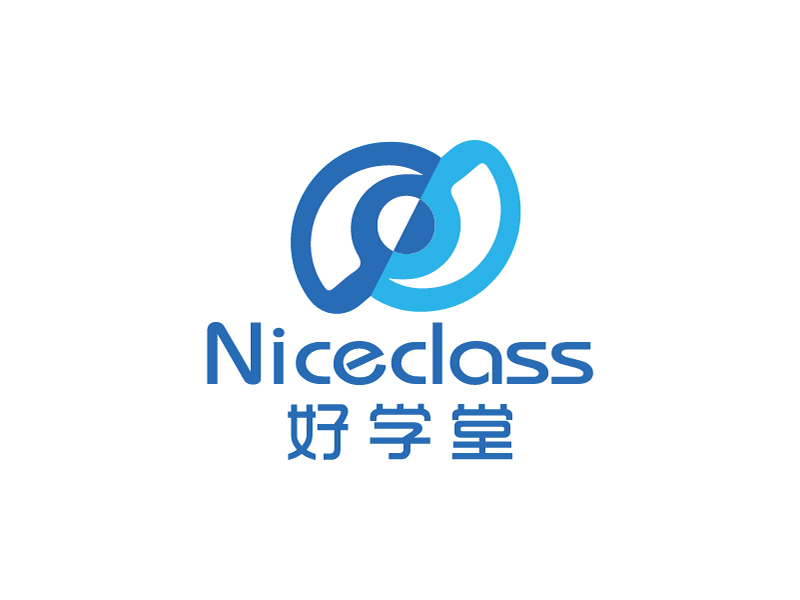 楊忠的英文名字是“Niceclass ”，中文名字是“好學(xué)堂”logo設(shè)計(jì)